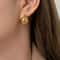 Chunky Gold Rhinestone Huggie Hoop Earrings Stainless Steel Gold Plated Statement Hoops 3
