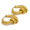 Gold Textured Multilayer Twisted Circle Statement Earrings 7