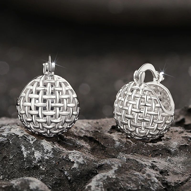 Elegant Ball Accent Gold Hoop Earrings For Women Minimalist Trendy Hoop Jewelry In Gold Or Silver 1