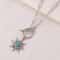 Celestial Turquoise Sun Pendant Necklace Gold Stainless Steel Sun Pendant Necklace For Women 1