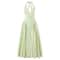 Elegant Backless Halter ALine Midi Dress Summer Backless Halter Dress For Women 1