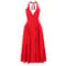 Elegant Backless Halter ALine Midi Dress Summer Backless Halter Dress For Women 5