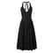 Elegant Backless Halter ALine Midi Dress Summer Backless Halter Dress For Women 3