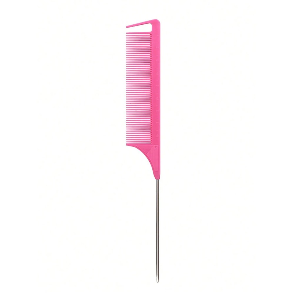Professional Rat Tail Comb With Stainless Steel Tail Precision Wig Styling Comb For Salon Hair Sec 5