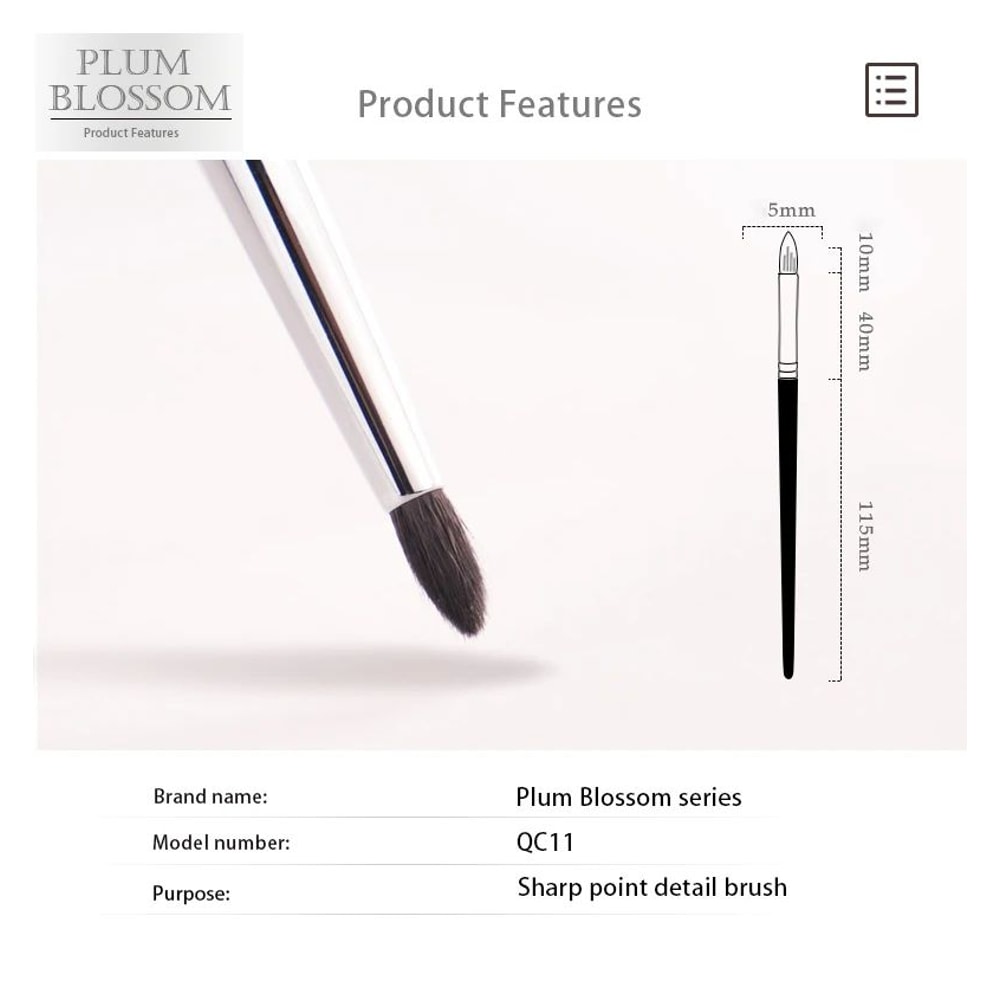 CHICHODO Precision Goat Hair Eyeshadow Crease Brush Professional Pointed Detail Makeup Brush 1