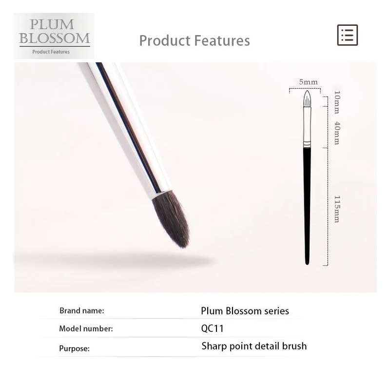 CHICHODO Precision Goat Hair Eyeshadow Crease Brush Professional Pointed Detail Makeup Brush 1