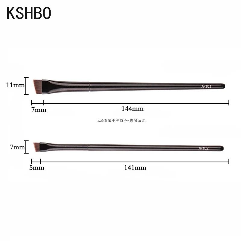 Precision Duo Angled Eyebrow Brush Eyebrow Liner Brush Set Portable Brow Contour Brush 2PCS 5