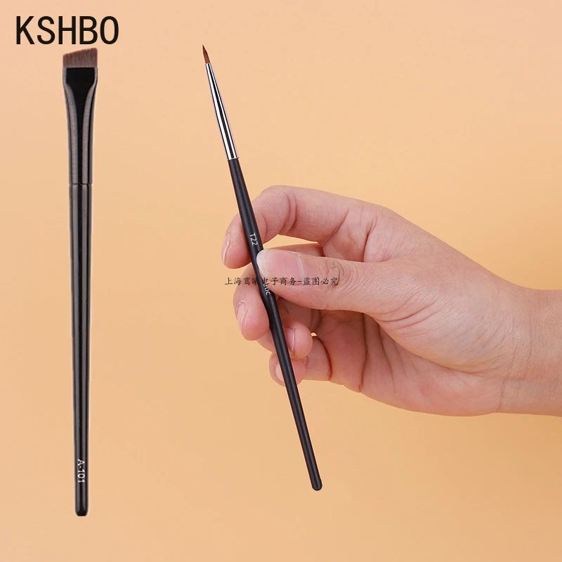 Precision Duo Angled Eyebrow Brush Eyebrow Liner Brush Set Portable Brow Contour Brush 2PCS 14
