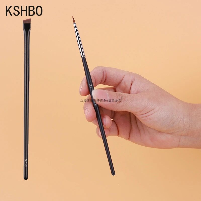 Precision Duo Angled Eyebrow Brush Eyebrow Liner Brush Set Portable Brow Contour Brush 2PCS 15