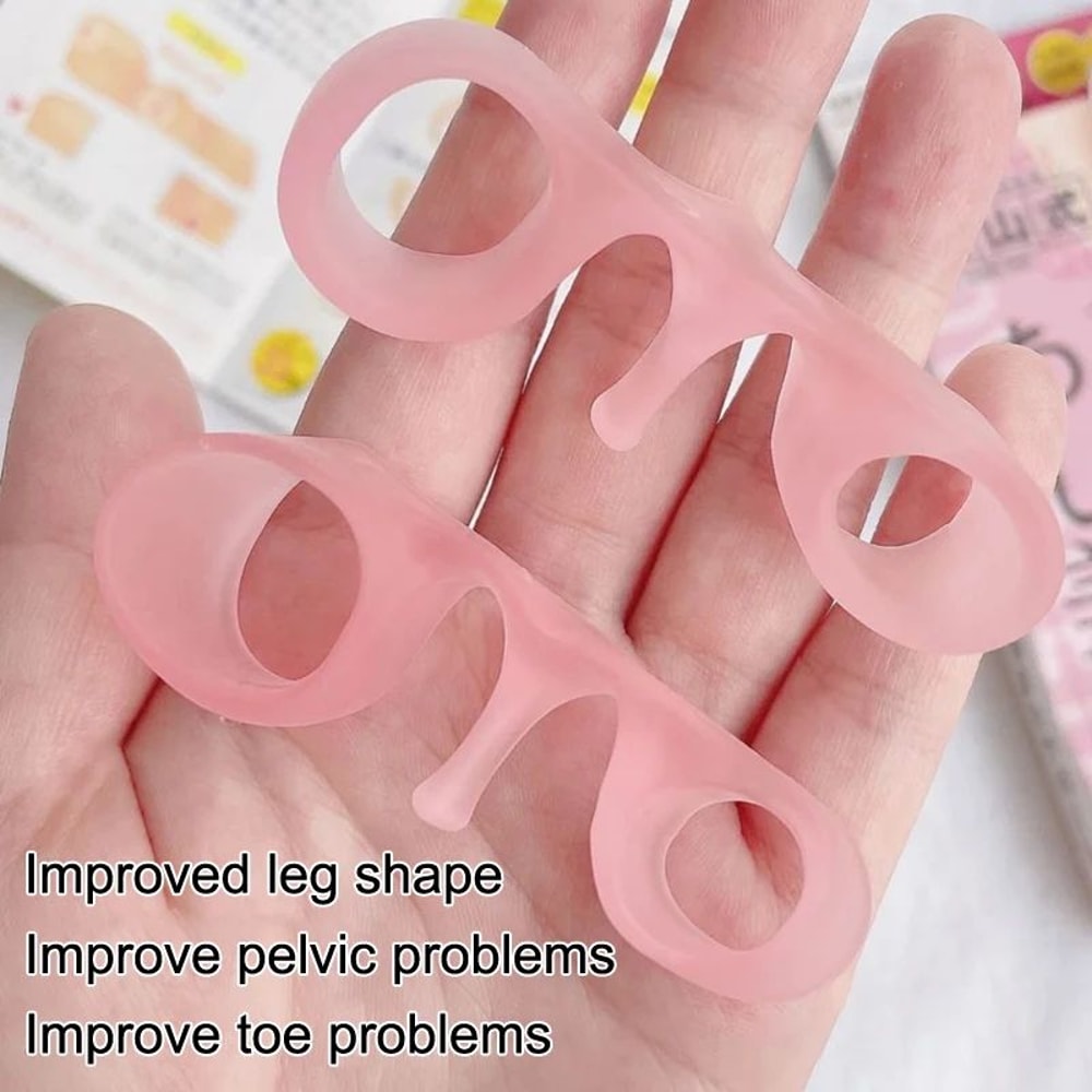 FlexAlign 2PCS Toe Separator Foot Alignment Corrector For Comfortable Toe Stretch And Bunion Suppo 2