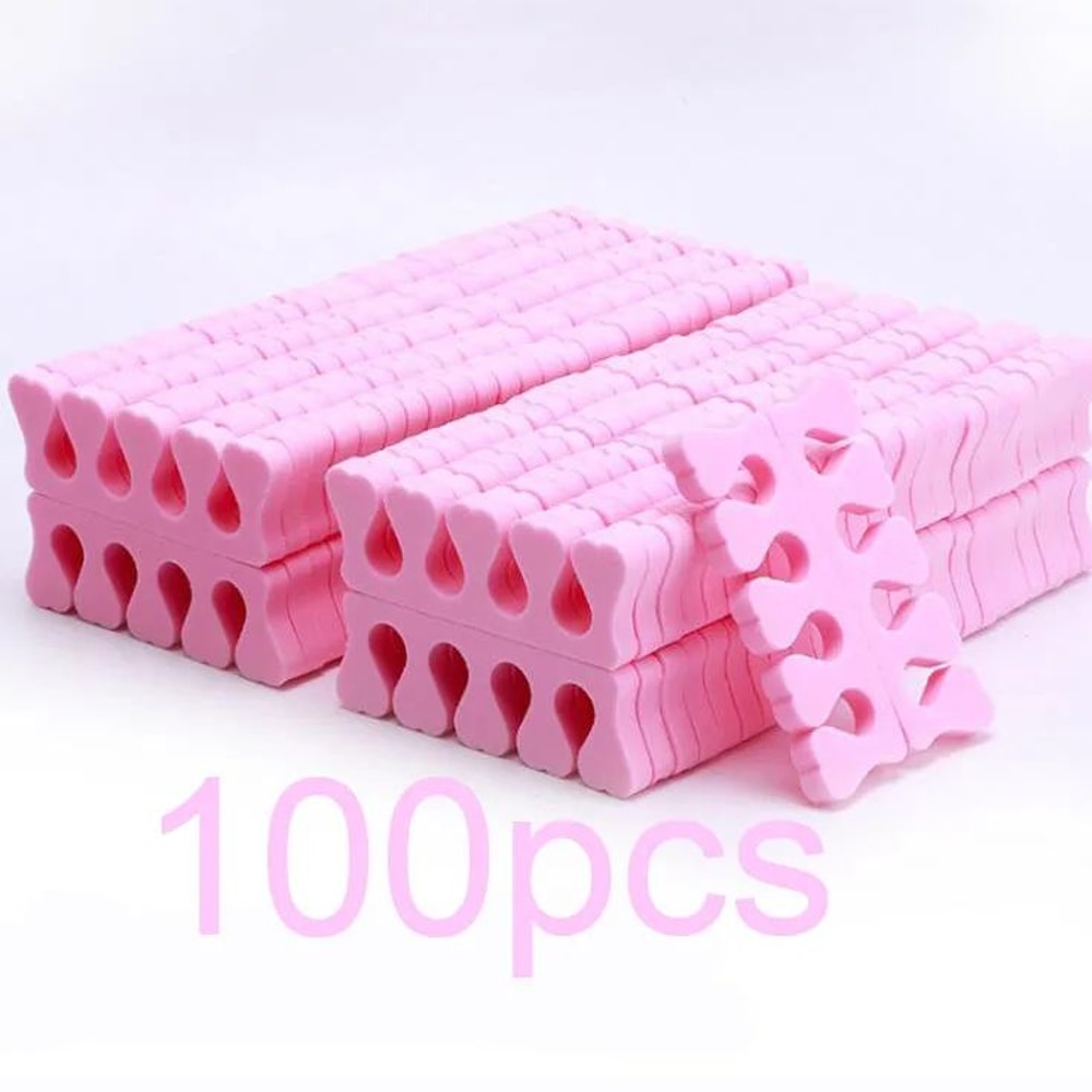 HeartFlex Toe Separators For Pedicure Soft Foam Toe Spacers For Nail Polish 50 Pairs 0