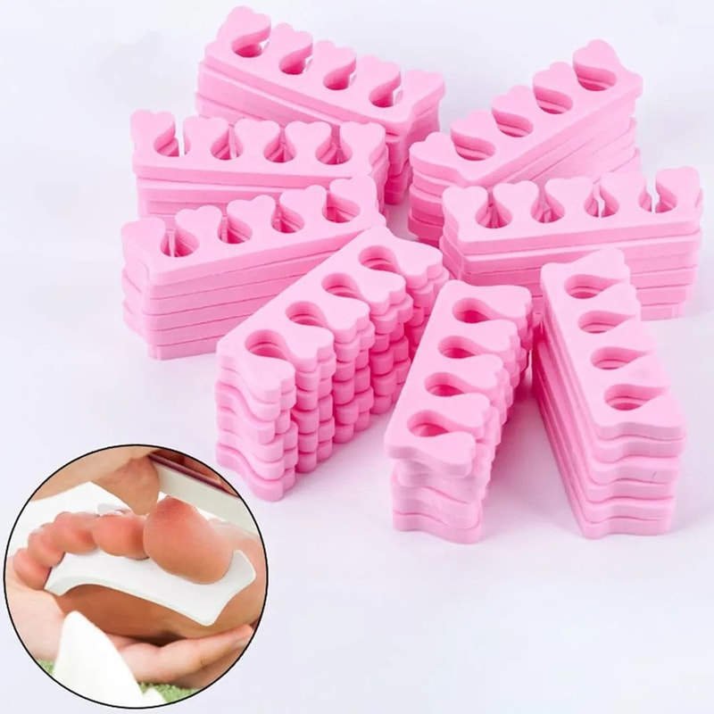 HeartFlex Toe Separators For Pedicure Soft Foam Toe Spacers For Nail Polish 50 Pairs 2