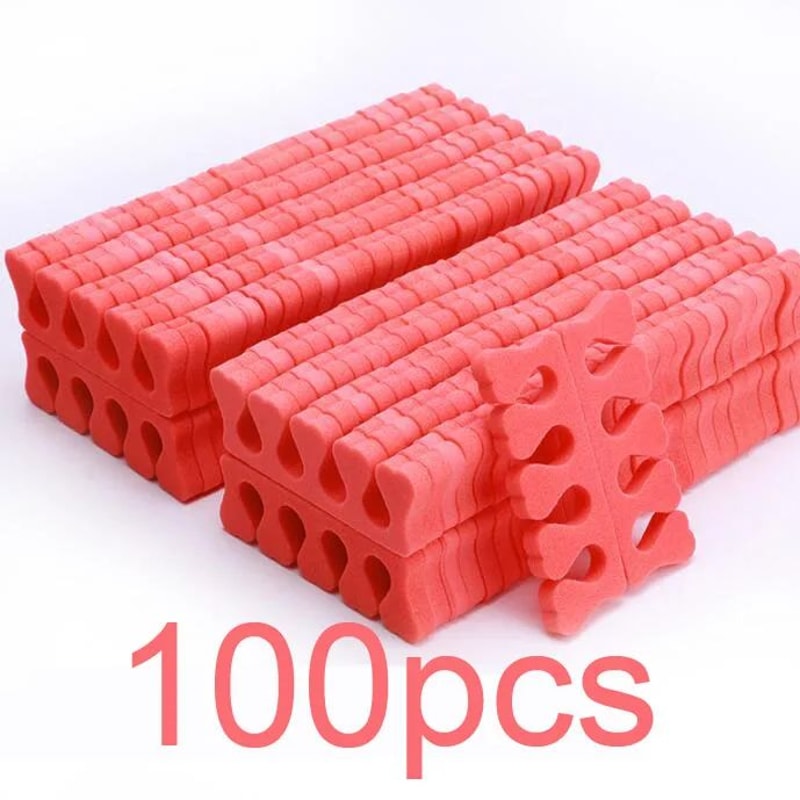 HeartFlex Toe Separators For Pedicure Soft Foam Toe Spacers For Nail Polish 50 Pairs 14