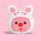 Cute Rabbit Hat AirPods Silicone Case With Keychain 3D Cartoon Protective Cover For AirPods 0
