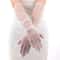 Elegant Black Lace Bridal Gloves For Women Long Mesh Polka Dot Tulle 6