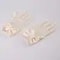 Girls White Lace Flower Girl Gloves With Pearl Bow For Communion Wedding 6