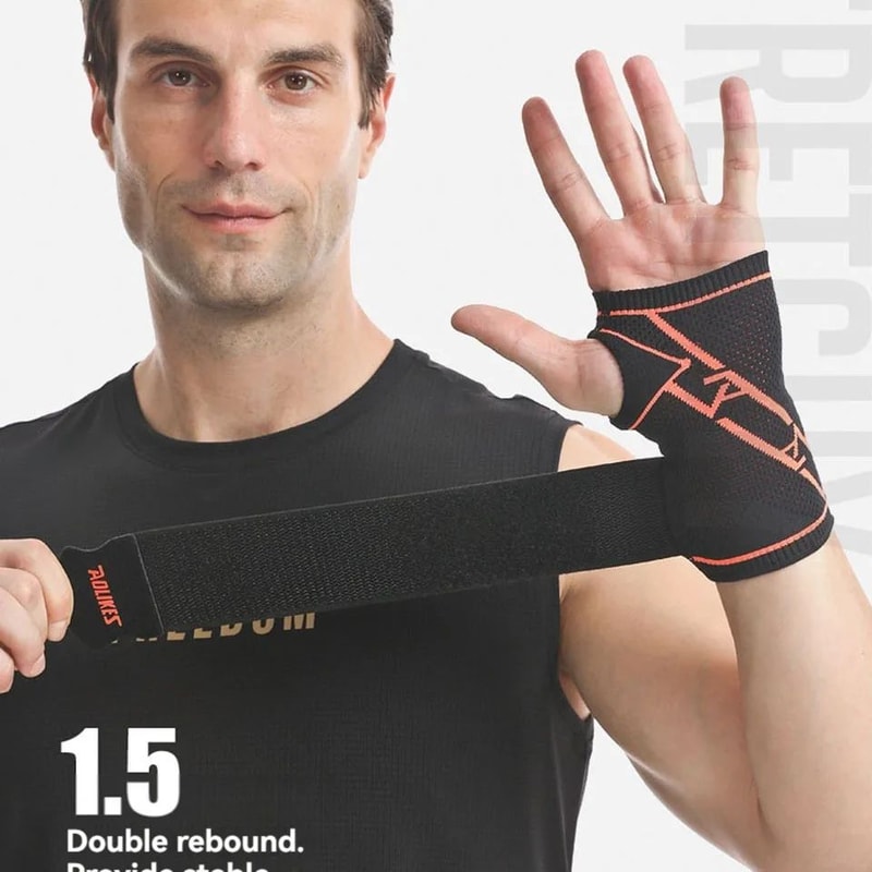 AOLIKES Adjustable Wrist Brace And Compression Wrist Wrap For Sports Work And Daily Support 3