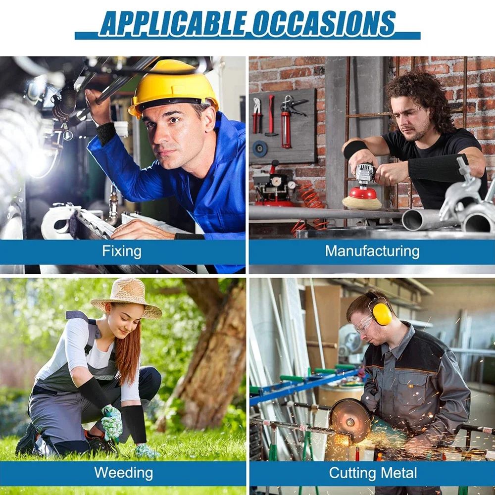 Level 5 Cut Resistant Sleeves Lightweight Forearm Protection Sleeves For Work Gardening Kitchen S