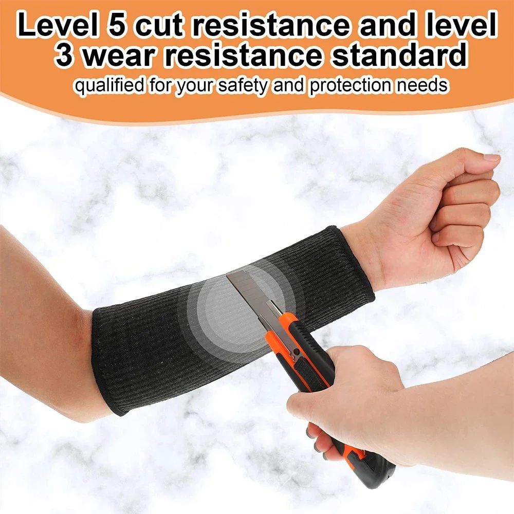 Level 5 Cut Resistant Sleeves Lightweight Forearm Protection Sleeves For Work Gardening Kitchen S