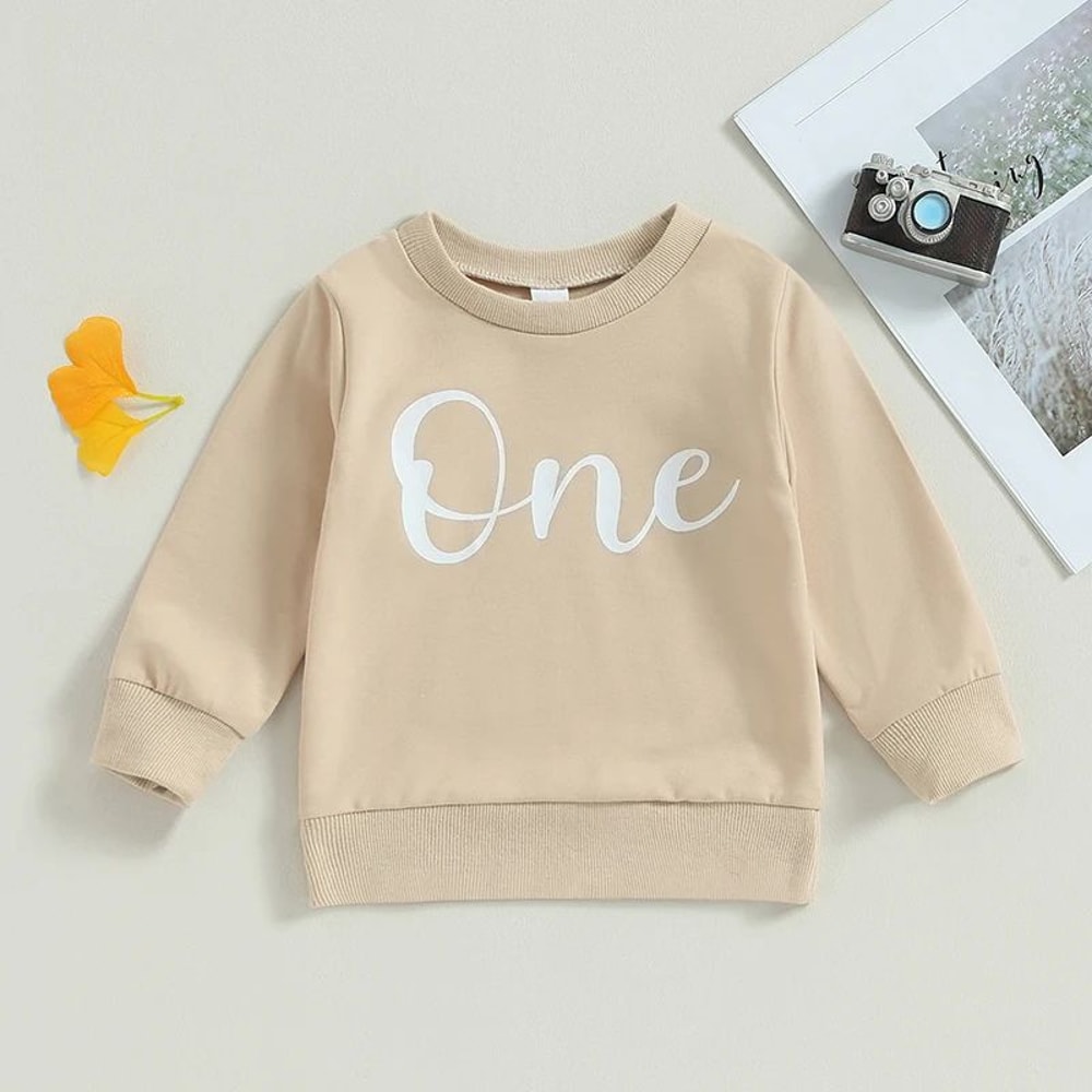 Trendy Toddler Boy Sweatshirt Letter Print Pullover Cute Baby Boy Pullover Sweatshirt For Autumn 0