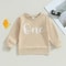 Trendy Toddler Boy Sweatshirt Letter Print Pullover Cute Baby Boy Pullover Sweatshirt For Autumn 0
