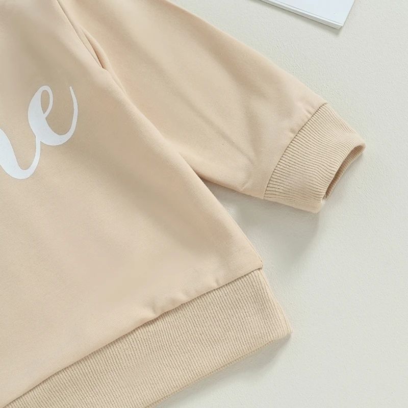 Trendy Toddler Boy Sweatshirt Letter Print Pullover Cute Baby Boy Pullover Sweatshirt For Autumn 3