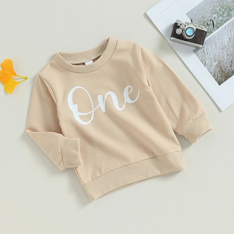 Trendy Toddler Boy Sweatshirt Letter Print Pullover Cute Baby Boy Pullover Sweatshirt For Autumn 5