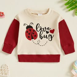 ladybug baby sweatshirt long sleeve pullover for boys & girls