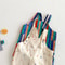 Colorful Striped Girls Summer Jumpsuit With Raindrop Print Lightweight Toddler Overalls Outfit 5