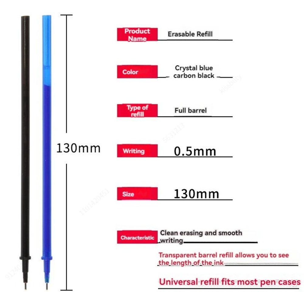 Precision 05mm Erasable Gel Pen Refills Smooth Writing Washable Ink Refills For School Office 305 4