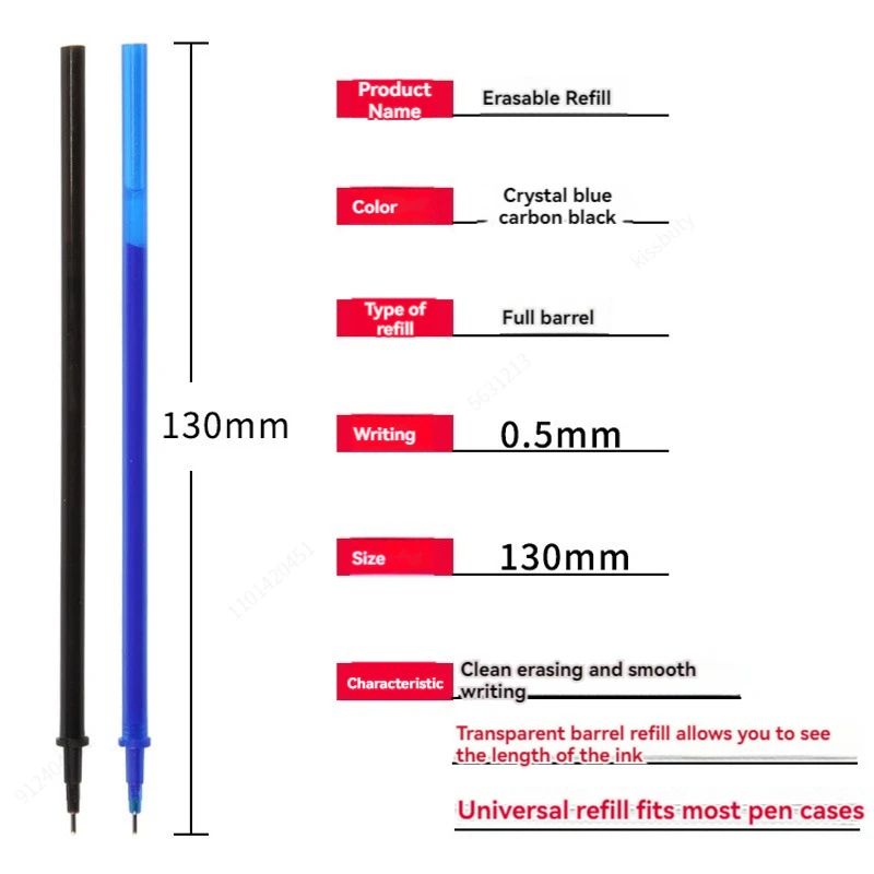 Precision 05mm Erasable Gel Pen Refills Smooth Writing Washable Ink Refills For School Office 305 4