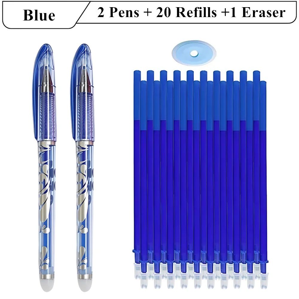 PrecisionWrite 05mm Erasable Gel Pens Set With 20 Refills Eraser Smooth Writing Refillable Statio 2