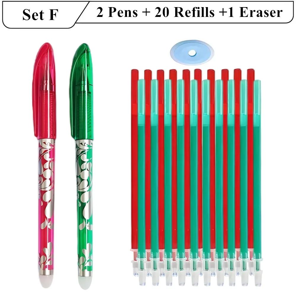PrecisionWrite 05mm Erasable Gel Pens Set With 20 Refills Eraser Smooth Writing Refillable Statio 11