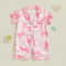Princess Bow Satin Toddler Pajama Set Soft ButtonUp Baby Girl Sleepwear With Shorts 6