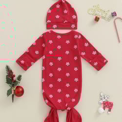 cozy reindeer infant christmas pajamas set with hat – soft baby winter pajama set
