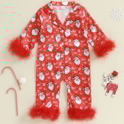 reindeer fleece footed sleeper for babies & toddlers – hooded christmas zip pajamas