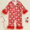 Reindeer Fleece Footed Sleeper For Babies Toddlers Hooded Christmas Zip Pajamas 0