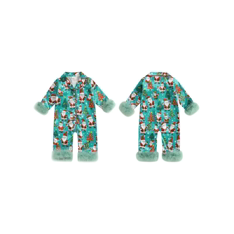 Reindeer Fleece Footed Sleeper For Babies Toddlers Hooded Christmas Zip Pajamas 2