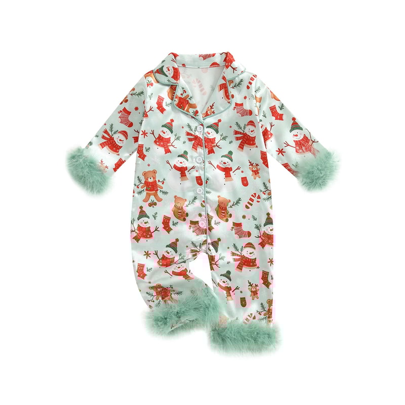 Reindeer Fleece Footed Sleeper For Babies Toddlers Hooded Christmas Zip Pajamas 5