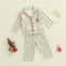 Cozy Gingerbread Plaid Christmas Baby Pajamas 2Piece Toddler Holiday Sleepwear Set 2