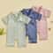 Luxury Soft Satin Baby Pajama Romper Breathable Newborn Summer Sleepwear 2