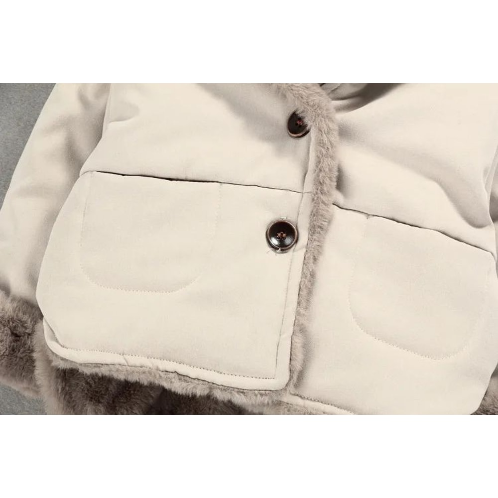 Cartoon Hooded Baby Fleece Jacket Cozy VelvetLined Toddler Winter Coat For Infants Toddlers 6