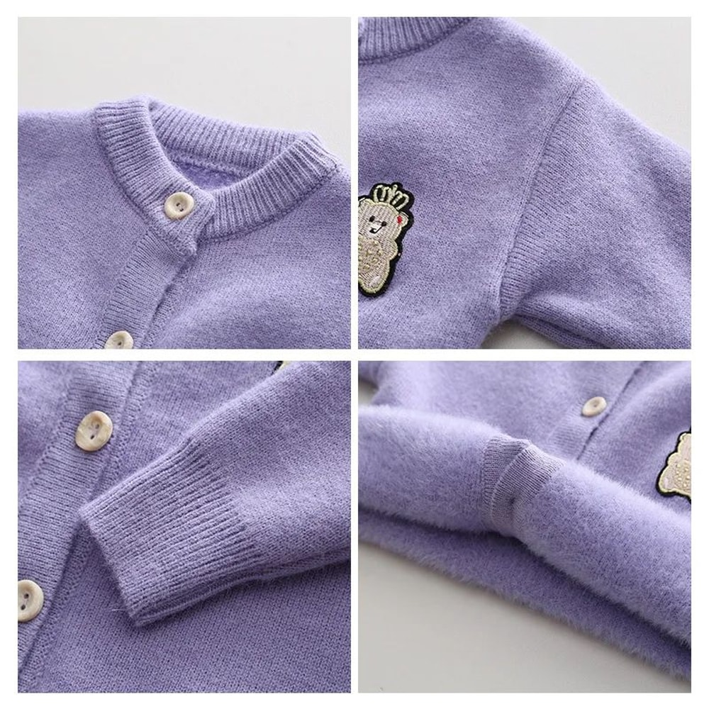 Spring Garden Baby Girl Cardigan In Soft Cotton Knit For Toddlers 4