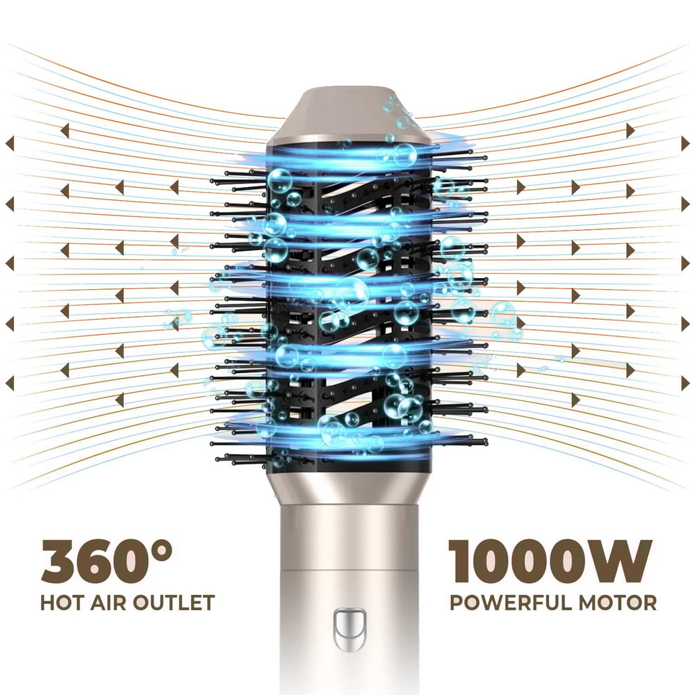 SalonPro 6in1 Hair Styler Hot Air Dryer Brush Set 3
