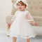 Royal Bloom Baby Princess Dress With Satin Hood Cloak Floral Embroidered Lace Flower Girl Dress Se 0