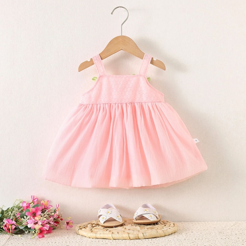 Tulip Mesh Baby Girl Summer Dress Toddler Princess Flower Girl Party Dress 3