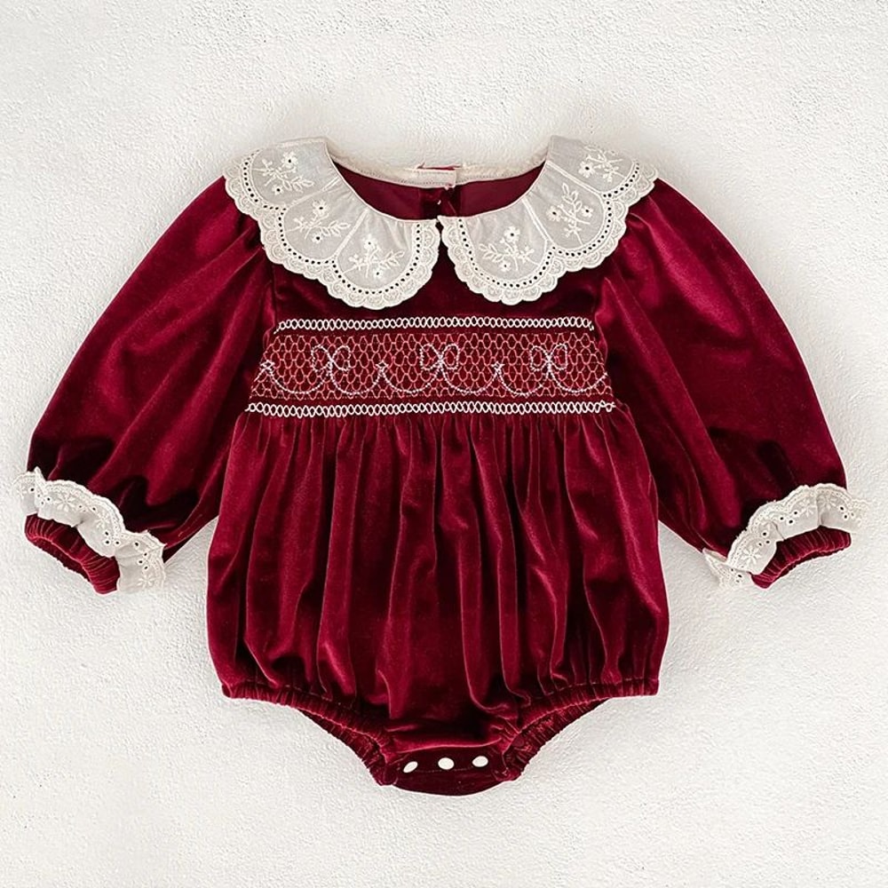 Holiday Princess Newborn Christmas Romper For Baby Girls 1