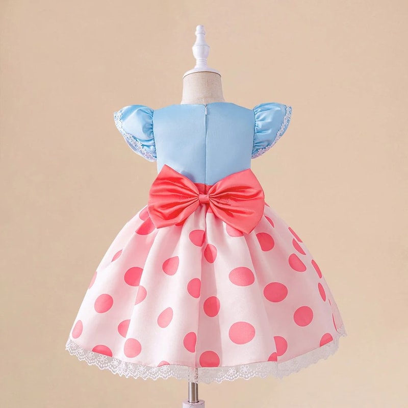 Baby Girl Polka Dot Princess Tutu Dress For Birthday Baptism Party 1