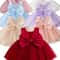 Elegant Floral Princess Baby Girl Ball Gown Luxury Flower Girl Toddler Party Dress 0