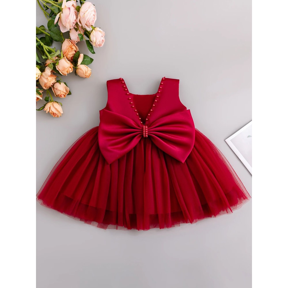 Elegant Floral Princess Baby Girl Ball Gown Luxury Flower Girl Toddler Party Dress 4